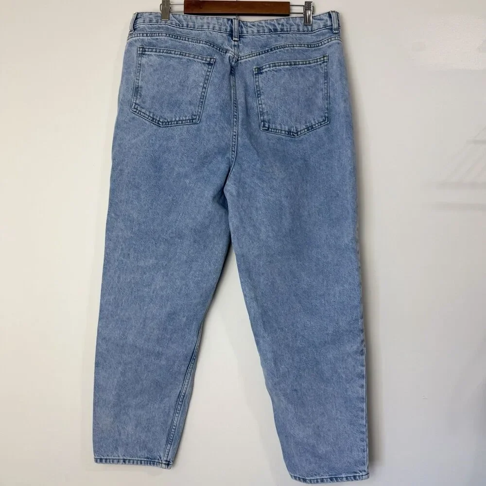 ASOS Design Curve Light Wash Denim Jeans High Rise Women’s 14